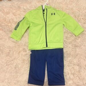 Under Armour Kids Neon Green and Navy Set